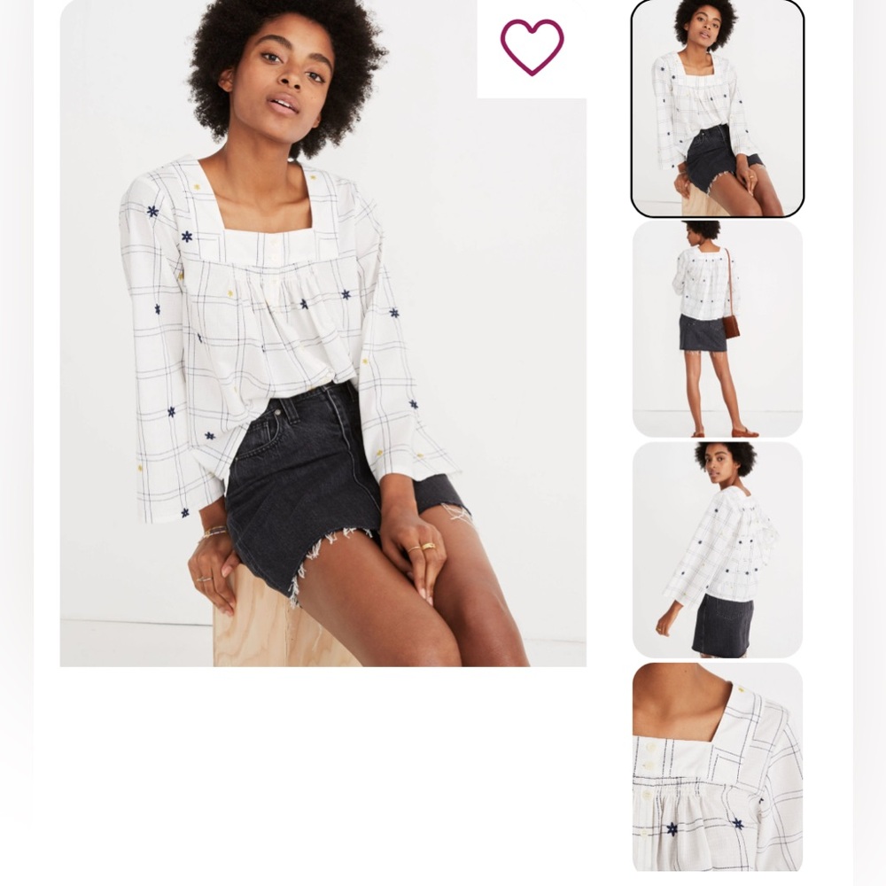 Madewell Small Button Front Top